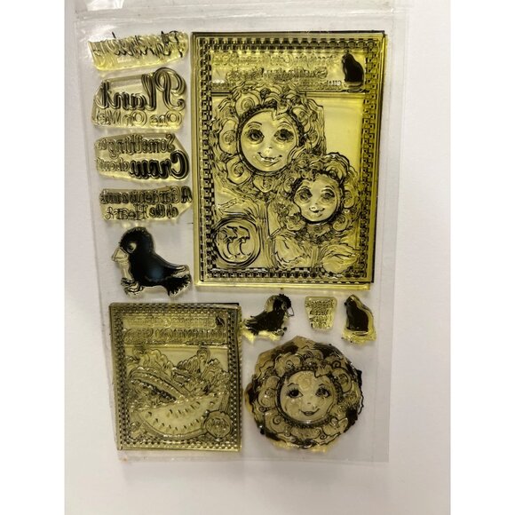 Speedy The Cats Designer Collection Clear Stamps Set Planted With Love Floral - Picture 4 of 5